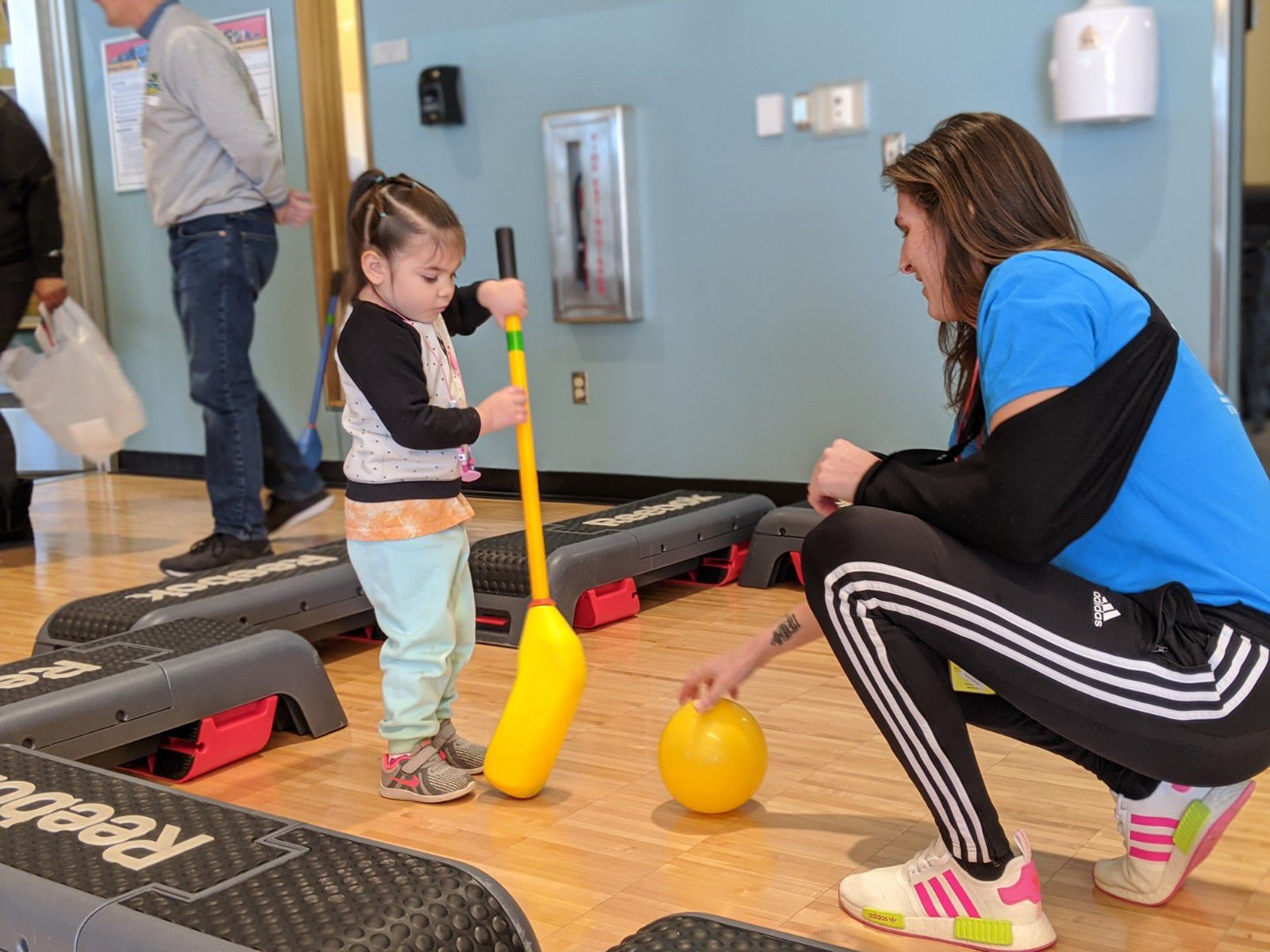 Kroc Center staff member and child